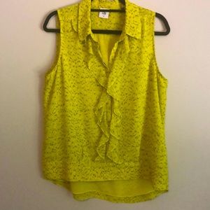 CAbi Chartreuse Reign Blouse 3071